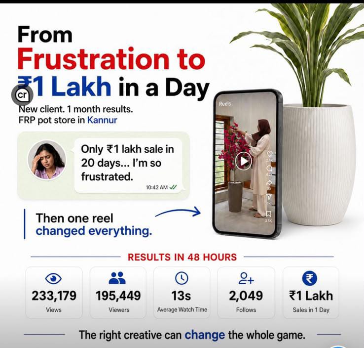 Vassio campaign creative — from frustration to ₹1 lakh in a day